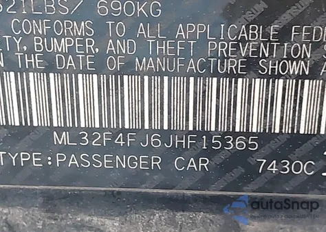 2018 Mitsubishi Mirage G4 Se z USA, uszkodzony, nr VIN ML32F4FJ6JHF15365